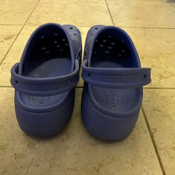 Crocs Sz 11 Baya Platform Clogs Purple Slip On Sandals Waterproof Casual Shoes - Picture 6 of 11